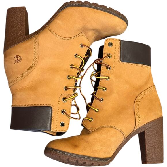 Timberland Allington Mid Lace-Up Boot wheat winter fall style  3.5" heel size 9 - Picture 9 of 16